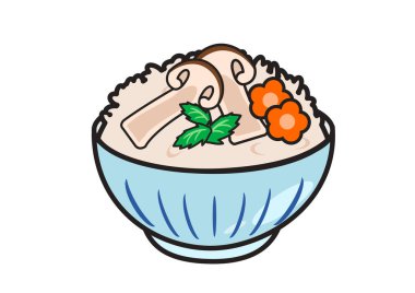 japanese traditional rice, Matsutake mushroom rice 2 clipart