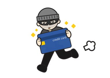 Suç, hırsızın kredi kartı var.