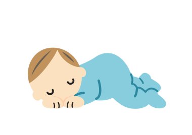 Tatlı uyuyan bebek, uzan.