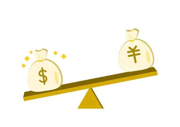 Döviz ticareti imajı, daha az yen ve güçlü dolar. 
