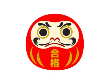 Daruma, sınav başarısı için Japon geleneksel bebeği.