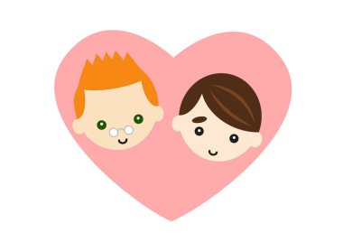  Kalbinde homoseksüel bir çift