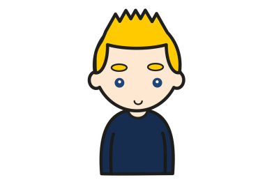 sevimli beyaz adam avatarı