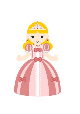 Tatlı masal ortaçağ prensesi: pembe
