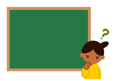 Cory Space karatahtası, Orta Doğulu kızı düşünüyor.