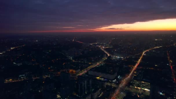 Aerial Drone View Chisinau Sunset Moldova View City Centre Multiple — 비디오