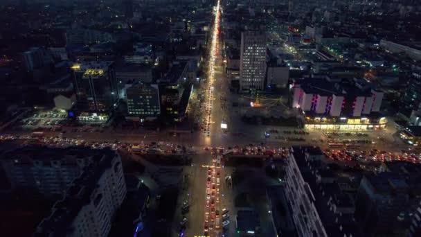 Aerial Drone View Chisinau Sunset Moldova View City Centre Multiple — Video Stock