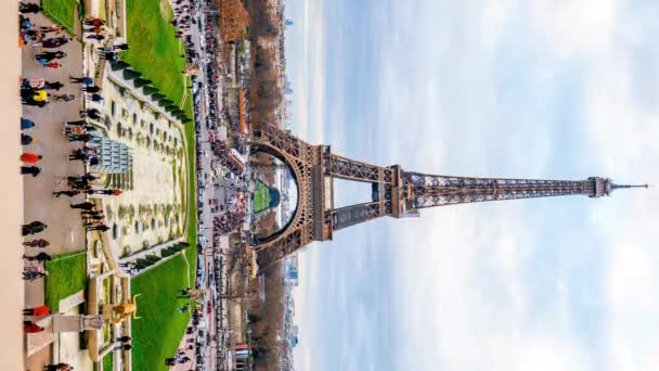 Timelapse Eiffel Tower Sunset Paris France — Wideo stockowe