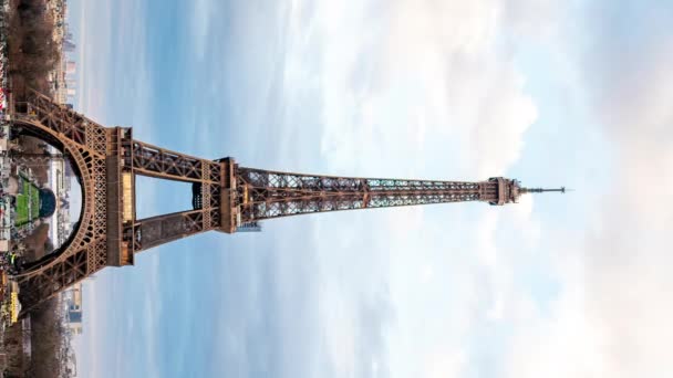 Timelapse Eiffel Tower Sunset Paris France — Stock Video