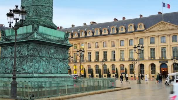 Paris Frankreich Januar 2022 Blick Auf Den Vendome Place Der — Stockvideo