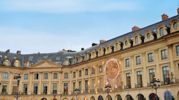 Paris France Janvier 2022 Vue Place Vendôme Centre Ville Personnes — Video