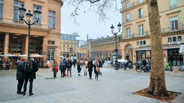 Paris France January 2022 Street View City Downtown Classic Buildings — Video