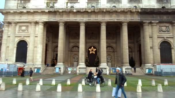 Parigi Francia Dicembre 2022 Veduta Della Chiesa Saint Sulpice Piazza — Video Stock