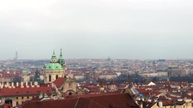 Prague city with historic buildings in Czech Republic