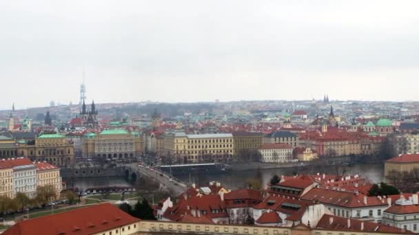 Prague City Historic Buildings Czech Republic — стоковое видео