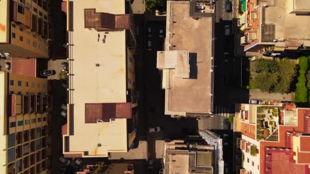 Воздушный Беспилотник Вид Сорренто Италия Автомобили Дорогах — стоковое видео