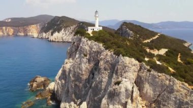 Aerial drone view of Zakynthos nature and sea, Greece