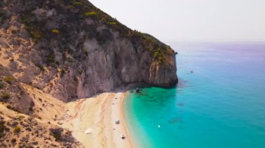 Aerial drone view of Zakynthos nature and sea, Greece