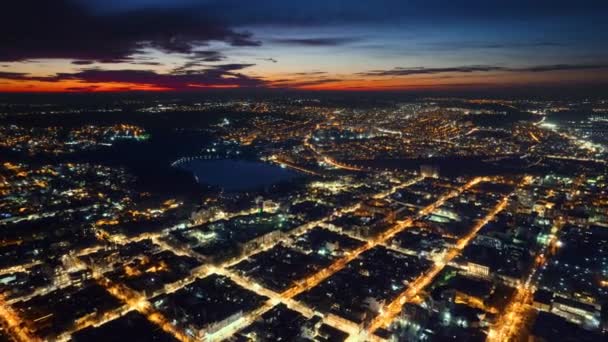 Zeitraffer Ansicht Von Chisinau Bei Sonnenuntergang Moldawien Blick Auf Die — Stockvideo