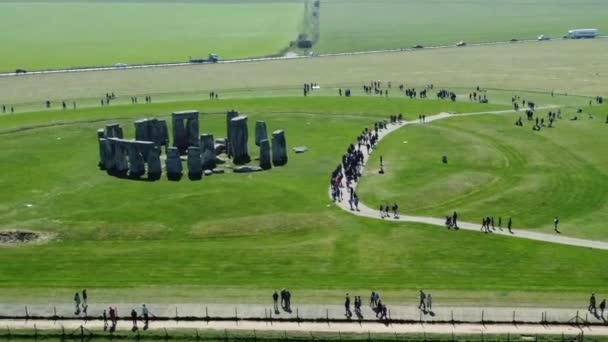 Aerial Drone View Stonehenge United Kingdom — Stock Video