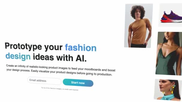 Chisinau Moldova April 2023 Visualhound Artificial Intelligence Site Helping Fashion — Stock video