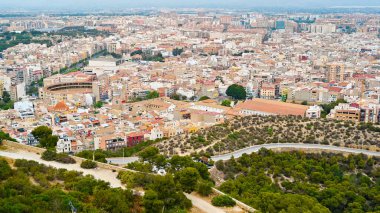 İspanya 'nın Alicante kentinin panoramik manzarası