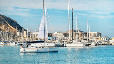 Alicante Limanı, İspanya 'da tekneler