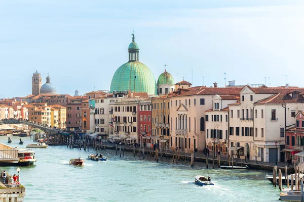 Udsigt Venedig Accademia Bridge Udsigt Fra Basilica Santa Maria Della - Stock-foto