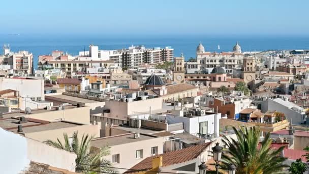 Spanya Nın Alicante Kentinin Panoramik Manzarası — Stok video