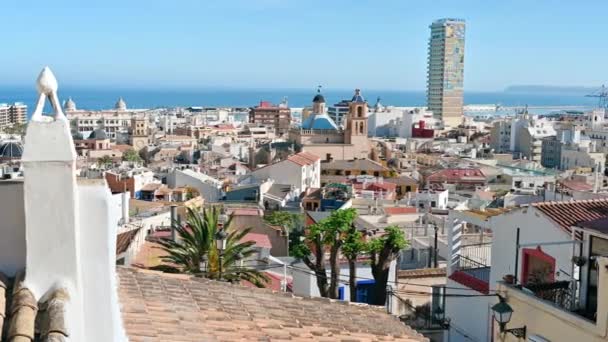 Alicante Span Nisan 2023 Kasabanın Panoramik Manzarası — Stok video