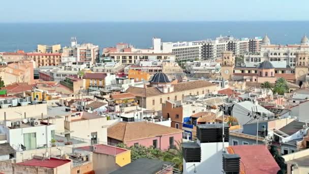 Spanya Nın Alicante Kentinin Panoramik Manzarası — Stok video