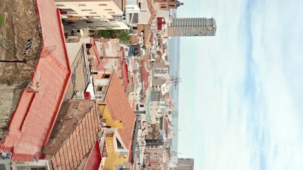 Alikante Spain April 2023 Panoramautsikt Byen – stockvideo