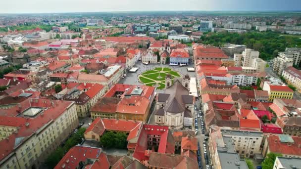 Vue Aérienne Par Drone Timisoara Roumanie Vue Sur Centre Ville — Video
