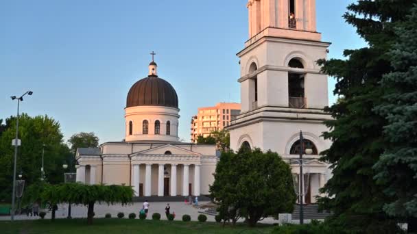摩尔多瓦基希讷乌中央大教堂 — 图库视频影像
