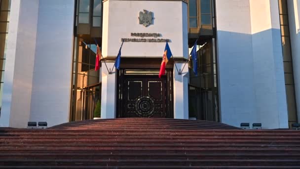 Budynek Prezydencji Kiszyniowie Mołdawia — Wideo stockowe