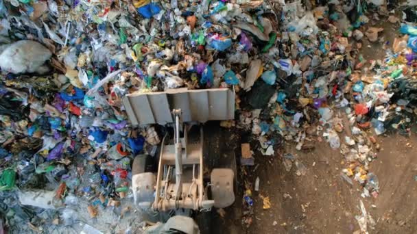 Trilha Lixo Movendo Lixo Uma Planta Classificação Câmera Lenta — Vídeo de Stock
