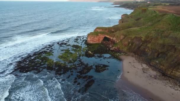 Aerial Drone View Edinburgh Shore Sea Wielka Brytania — Wideo stockowe
