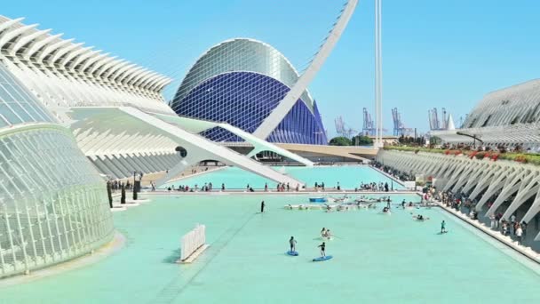 Valencia Hiszpania Maj 2023 Widok Tamę Złotego Mostu Most Serreria — Wideo stockowe