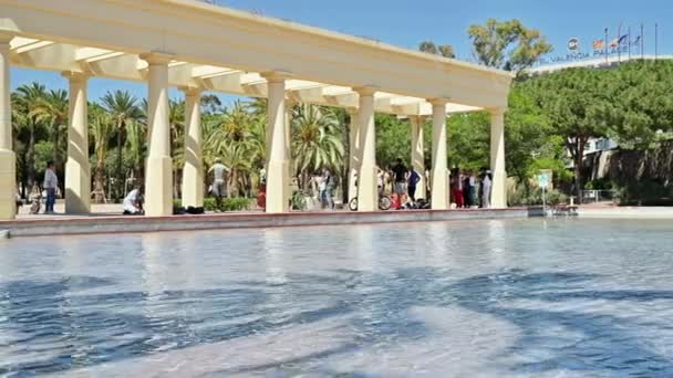 Valencia Hiszpania Maj 2023 Ludzie Tańczący Turia Garden — Wideo stockowe