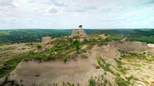 Aerial Drone View Little Switzerland Moldova Located Fetesti Former Limestone — Stock Video