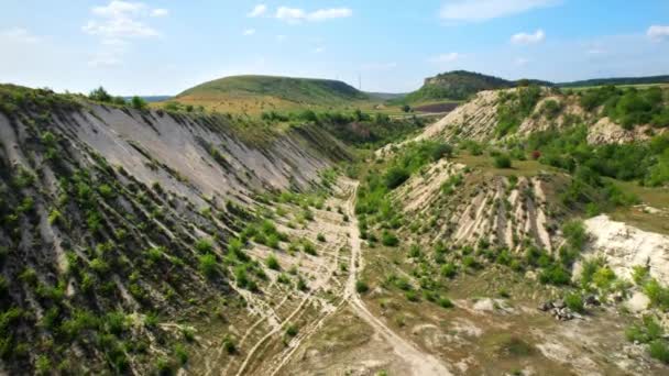 Aerial Drone View Little Switzerland Moldova Located Fetesti Former Limestone — Stock Video