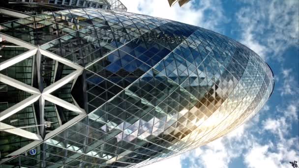 London Zjednoczone Królestwo Wrzesień 2023 Pionowy Widok Wieży Gherkina Dzielnicy — Wideo stockowe
