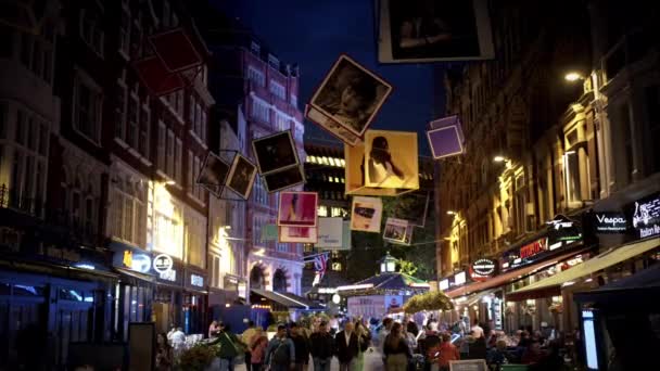 Londres Reino Unido Setembro 2023 Paisagem Rua Centro Cidade Noite — Vídeo de Stock