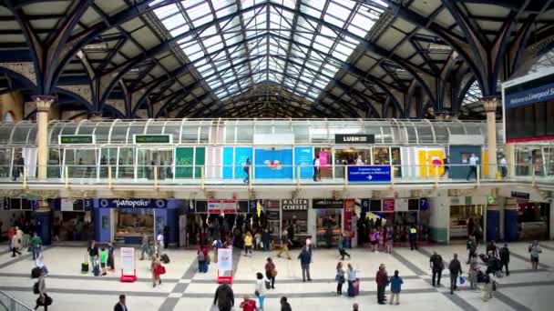 Londra Regno Unito Settembre 2023 Interno Della Liverpool Street Station — Video Stock