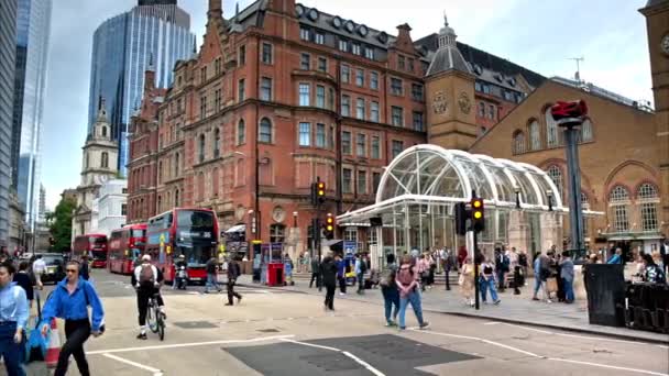 Londres Reino Unido Septiembre 2023 Paisaje Urbano Con Estaciones Metro — Vídeos de Stock