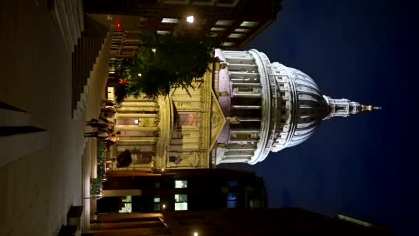 Лондон Объединенный Кингдом Сентября 2023 Вертикальный Вид Собор Святого Павла — стоковое видео