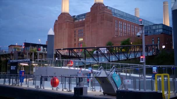 Londra Regno Unito Settembre 2023 Veduta Della Centrale Elettrica Battersea — Video Stock