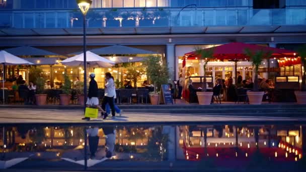 Londres Reino Unido Septiembre 2023 Vista Personas Descansando Caminando Restaurante — Vídeo de stock