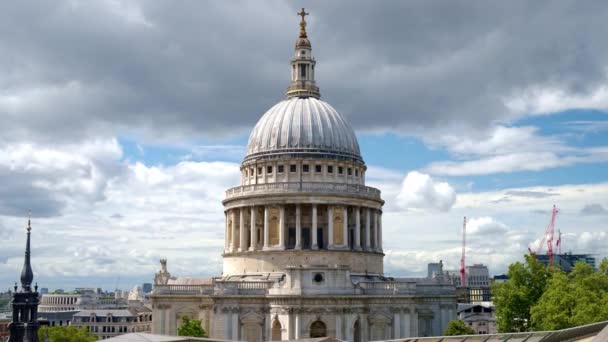 London United Kingdom September 2023 View Saint Paul Cathedral Cityscape — Stock Video