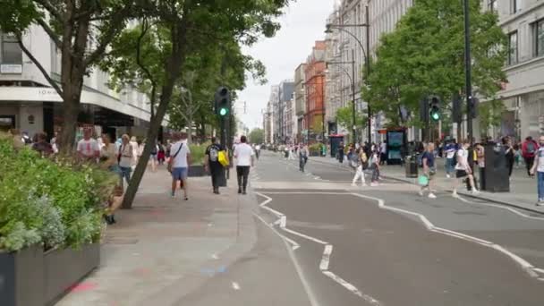 Лондон Объединенный Кингдом Августа 2023 Года Уличный Пейзаж Города Множество — стоковое видео